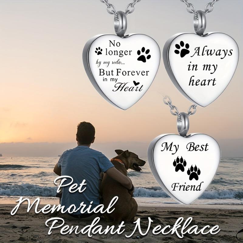 Memorial Jewelry Forever In My Heart Pet Cremation Necklace