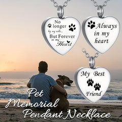 Memorial Jewelry Forever In My Heart Pet Cremation Necklace