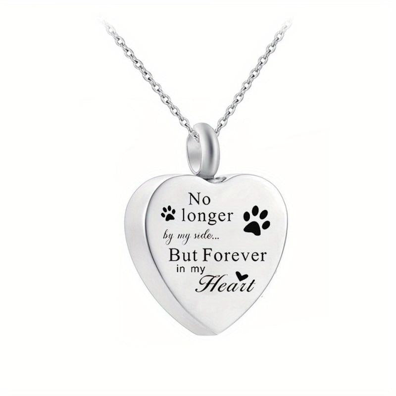 Memorial Jewelry Forever In My Heart Pet Cremation Necklace