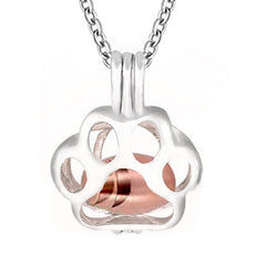 Paw Print Ashes Pendant Necklace for Pet Ashes