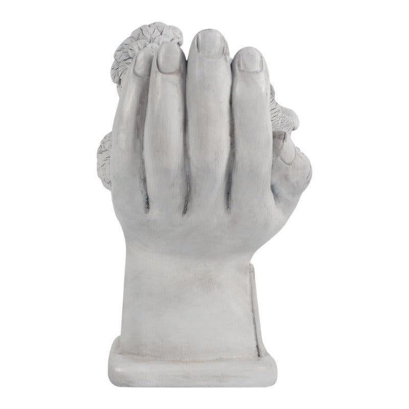 Dog Pet Grave Marker Angel Statue In God's Hands Pet Headstone