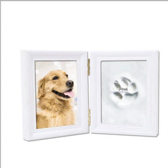 Dog Paw Print Kit Pet Paw Print Impression Kit Wooden Pet Memorial Photo Frame