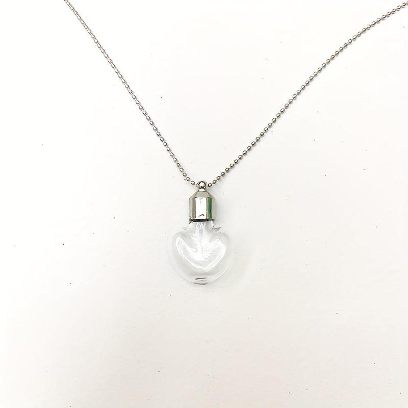 Stainless Steel Heart Pendant Cremation Urn Necklace