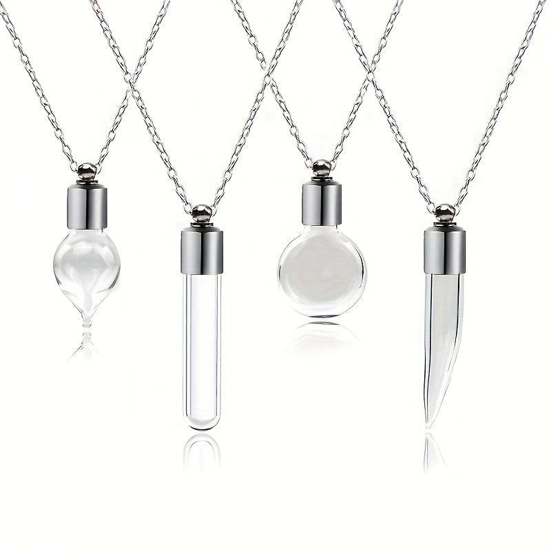 Stainless Steel Heart Pendant Cremation Urn Necklace