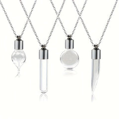 Stainless Steel Heart Pendant Cremation Urn Necklace