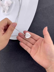 Stainless Steel Pet Memorial Necklace Heart Pendant Cremation Urn Cat Dog Ashes