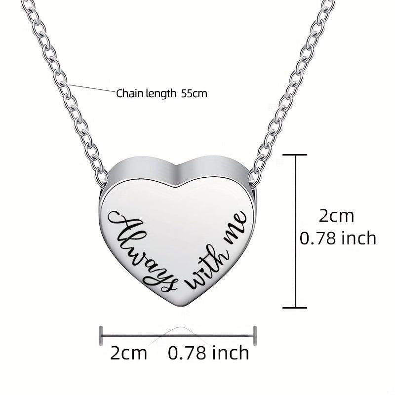 Heart Urn Necklace for Ashes Dog Cremation Jewelry Memorial Gift