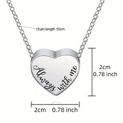 Heart Urn Necklace for Ashes Dog Cremation Jewelry Memorial Gift