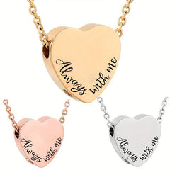 Heart Urn Necklace for Ashes Dog Cremation Jewelry Memorial Gift