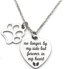 Pet Memorial Gift Paw Prints Necklace