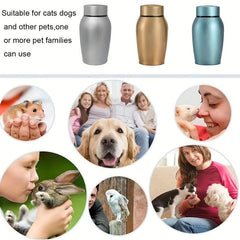 Stainless Steel Pet Urn Ashes Container Cats Dogs Memorial Cremation Urn