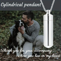 Pet Memorial Ash Jewelry Stainless Steel Keepsake Pendant for Cat/Dog Cremains