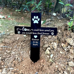 Pet Memorial Garden Cross Stake For Cats And Dogs