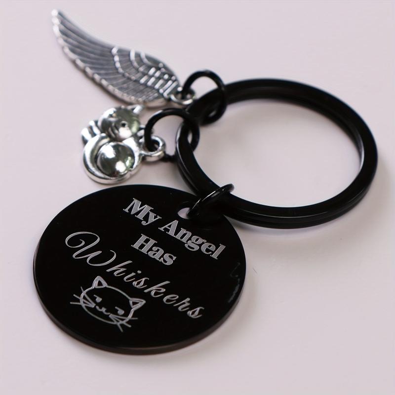 Cat Pet Memorial Keychain Sympathy Gift Loss of Cat Remembrance Cat Jewelry