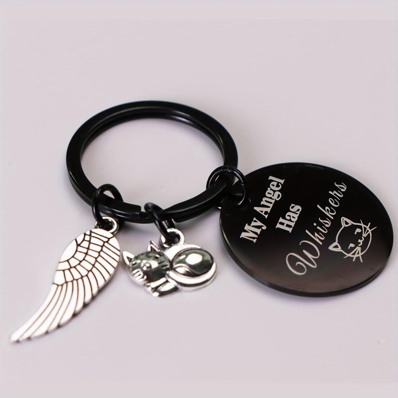 Cat Pet Memorial Keychain Sympathy Gift Loss of Cat Remembrance Cat Jewelry
