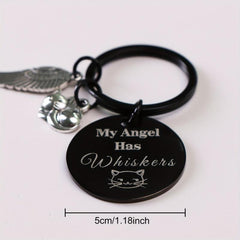 Cat Pet Memorial Keychain Sympathy Gift Loss of Cat Remembrance Cat Jewelry