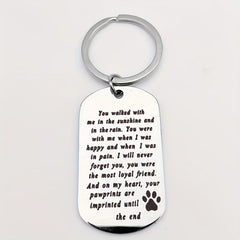 Pet Memorial Keychain Dog Cat Sympathy Gift A Loyal Keyring