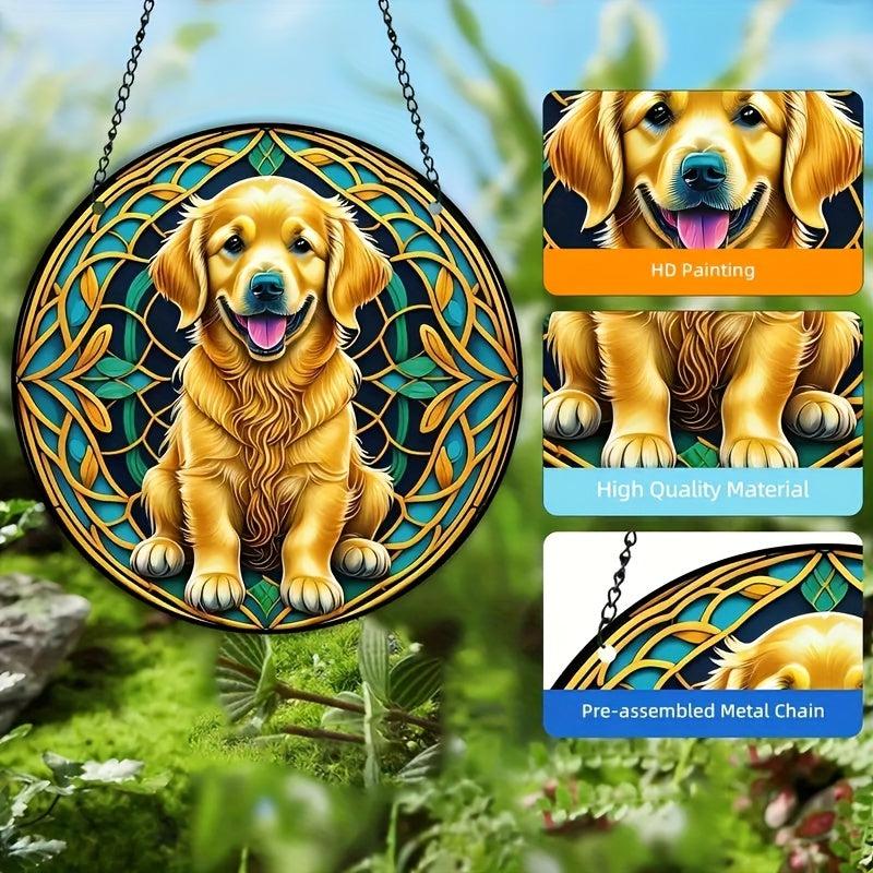Dog Memorial Window Hanging Gift - Dog Sympathy Loss Funeral Memorial Gift