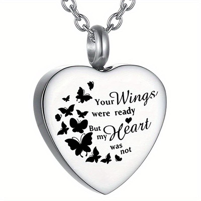 Pet Memorial Necklace Heart Pendant for Keeping Beloved Pet Ashes Close to Heart