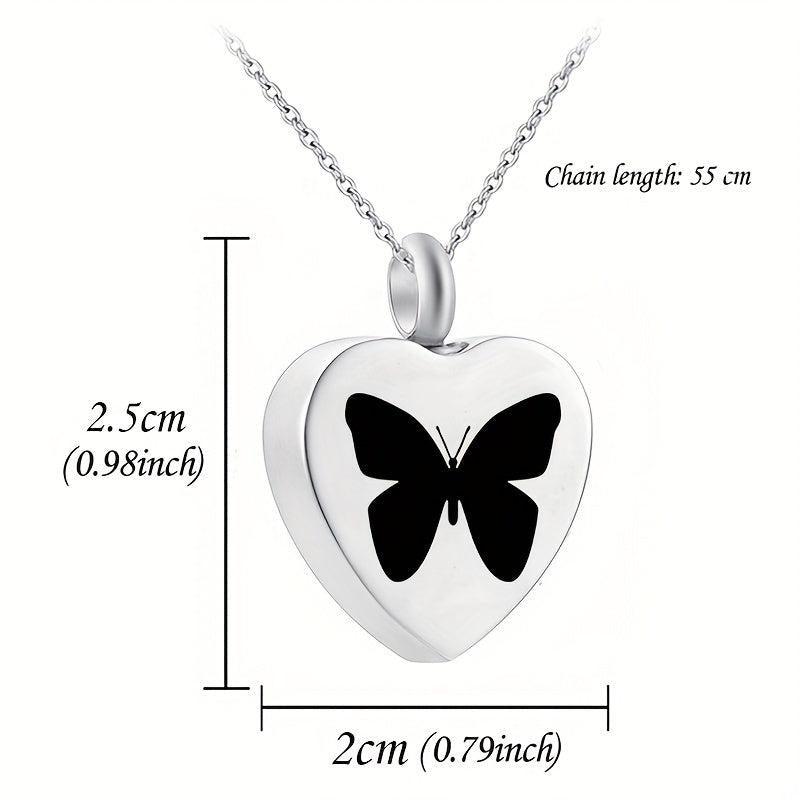Pet Memorial Necklace Heart Pendant for Keeping Beloved Pet Ashes Close to Heart