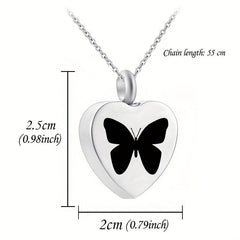 Pet Memorial Necklace Heart Pendant for Keeping Beloved Pet Ashes Close to Heart