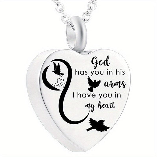 Pet Memorial Necklace Heart Pendant for Keeping Beloved Pet Ashes Close to Heart