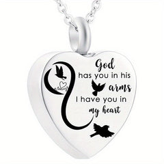 Pet Memorial Necklace Heart Pendant for Keeping Beloved Pet Ashes Close to Heart