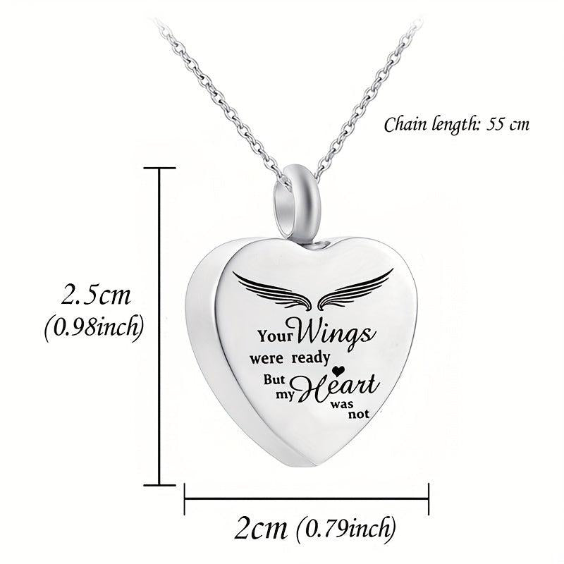 Heart Shaped Pet Necklace with Birthstones Stainless Steel Memory Keeper