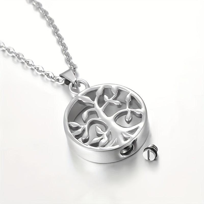 Tree of Life Cremation Necklace for Ashes Keepsake Memorial Urn Pendant