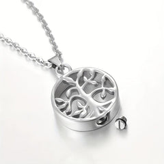 Tree of Life Cremation Necklace for Ashes Keepsake Memorial Urn Pendant