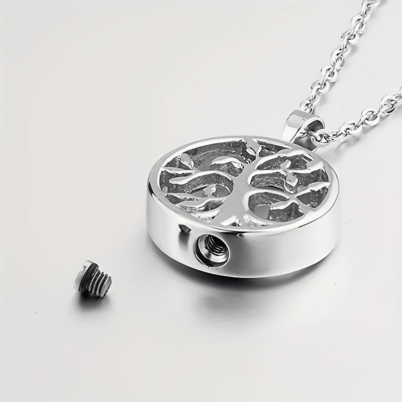 Tree of Life Cremation Necklace for Ashes Keepsake Memorial Urn Pendant