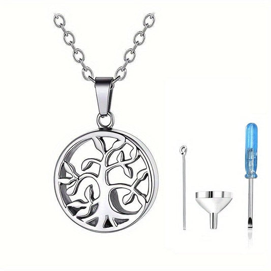 Tree of Life Cremation Necklace for Ashes Keepsake Memorial Urn Pendant
