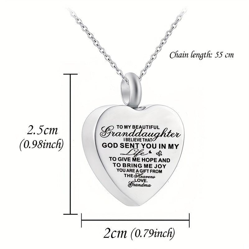 Heart Pendant Cremation Urn Necklace Ashes Jewelry - Pet Memorial Pendant