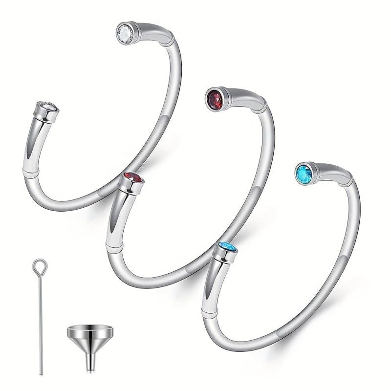 Birthstone Charm Bracelet for Cremation Ashes Memorial