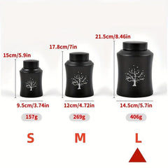 Stainless Steel Pet Urn Dog Ashes Container Tree Of Life Graphic Ashes Holder