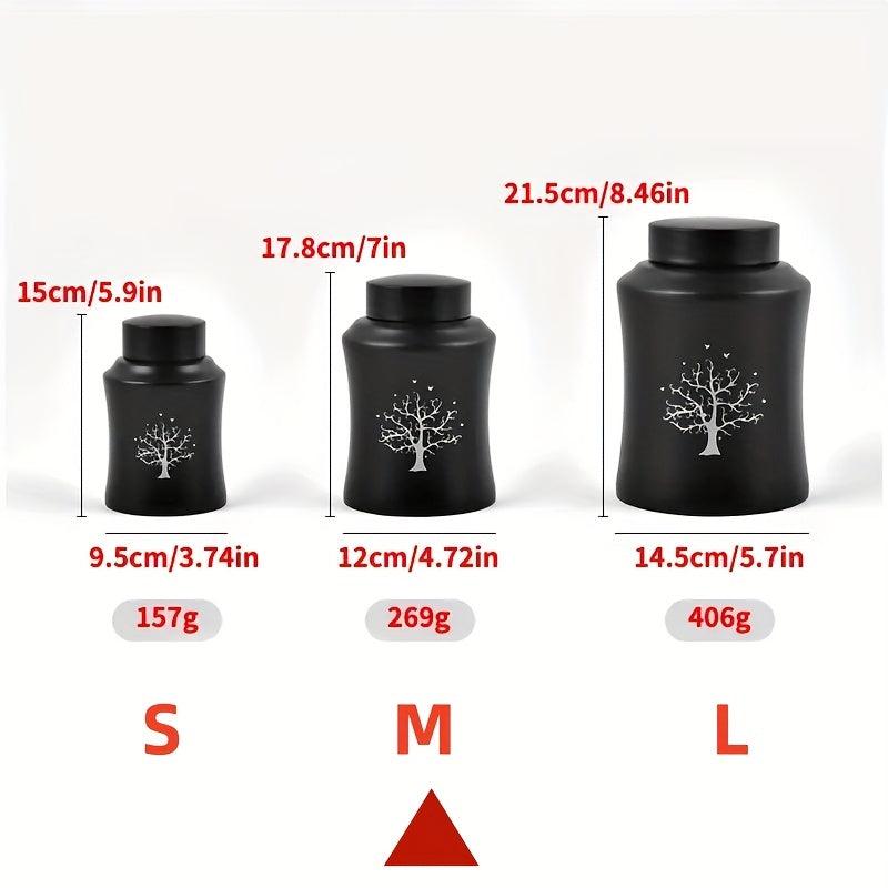 Stainless Steel Pet Urn Dog Ashes Container Tree Of Life Graphic Ashes Holder
