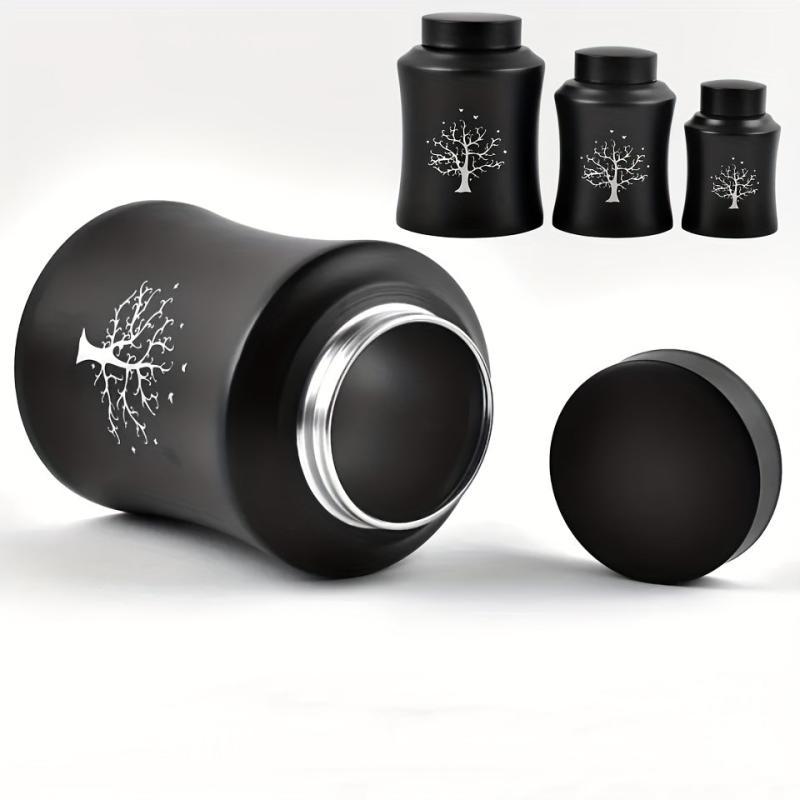 Stainless Steel Pet Urn Dog Ashes Container Tree Of Life Graphic Ashes Holder