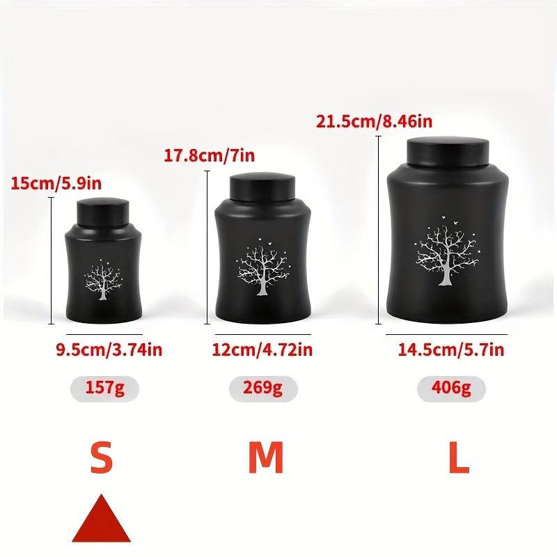 Stainless Steel Pet Urn Dog Ashes Container Tree Of Life Graphic Ashes Holder