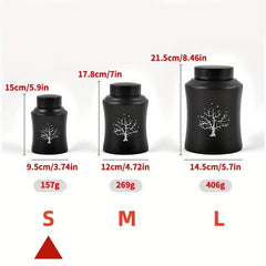 Stainless Steel Pet Urn Dog Ashes Container Tree Of Life Graphic Ashes Holder
