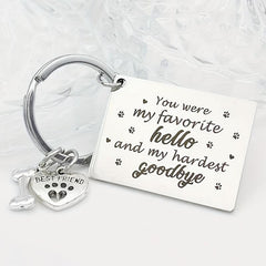 Pet Memorial Keychain Heartfelt Loss of Pet Gift
