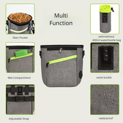 Dog Treat Pouch Training Bag with Poop Bag Dispenser