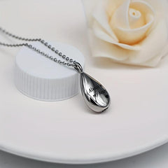 Pet Cremation Jewelry Stainless Steel Memorial Urn Necklace