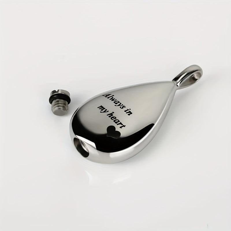 Pet Cremation Jewelry Stainless Steel Memorial Urn Necklace