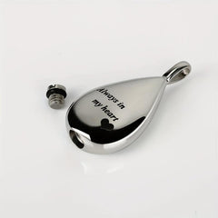 Pet Cremation Jewelry Stainless Steel Memorial Urn Necklace