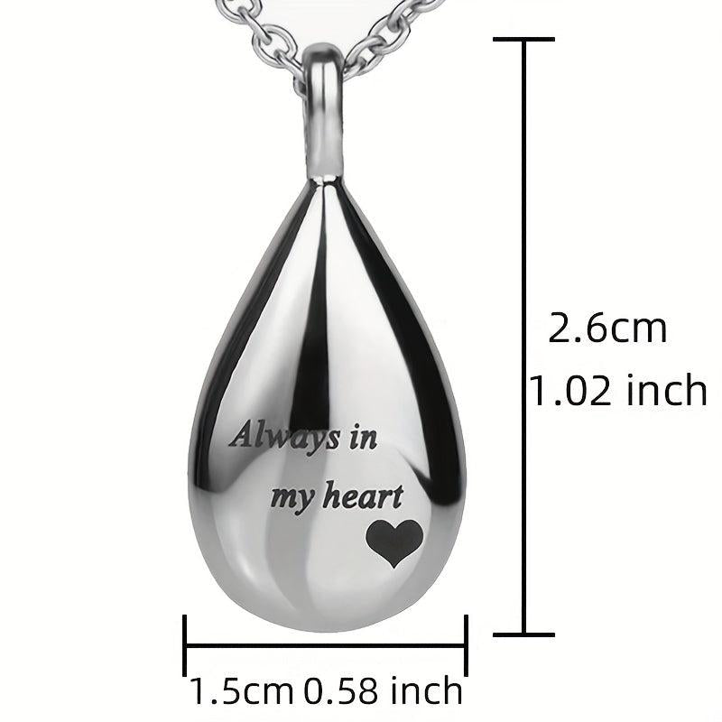 Pet Cremation Jewelry Stainless Steel Memorial Urn Necklace