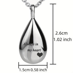 Pet Cremation Jewelry Stainless Steel Memorial Urn Necklace