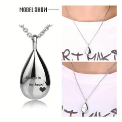 Pet Cremation Jewelry Stainless Steel Memorial Urn Necklace