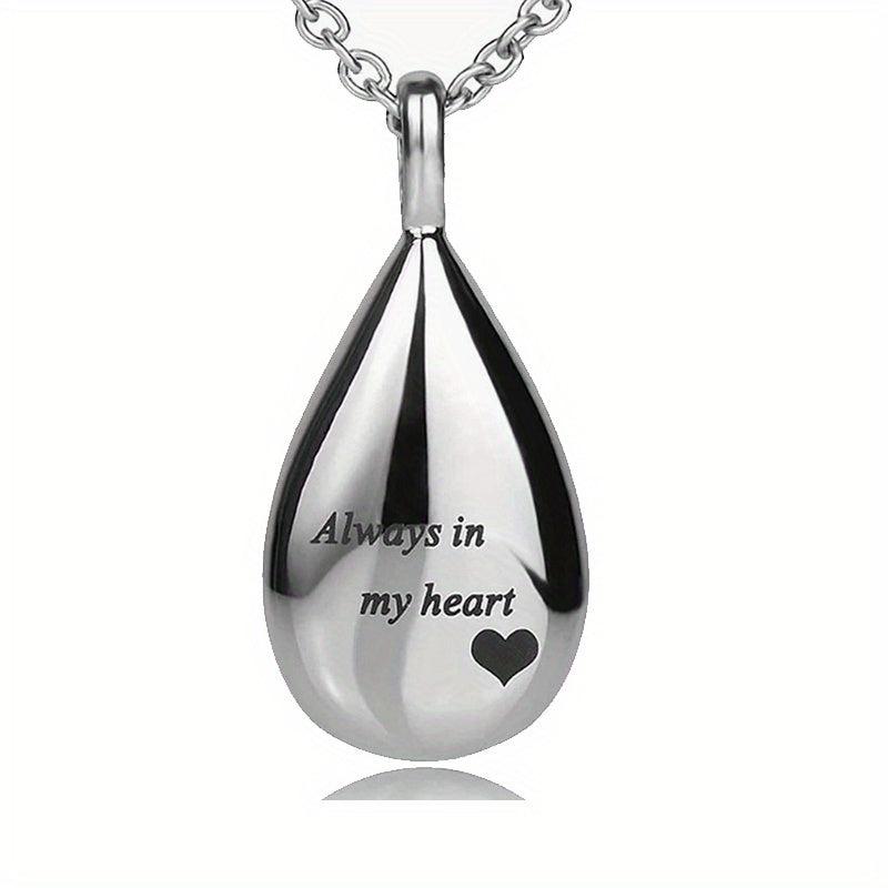 Pet Cremation Jewelry Stainless Steel Memorial Urn Necklace