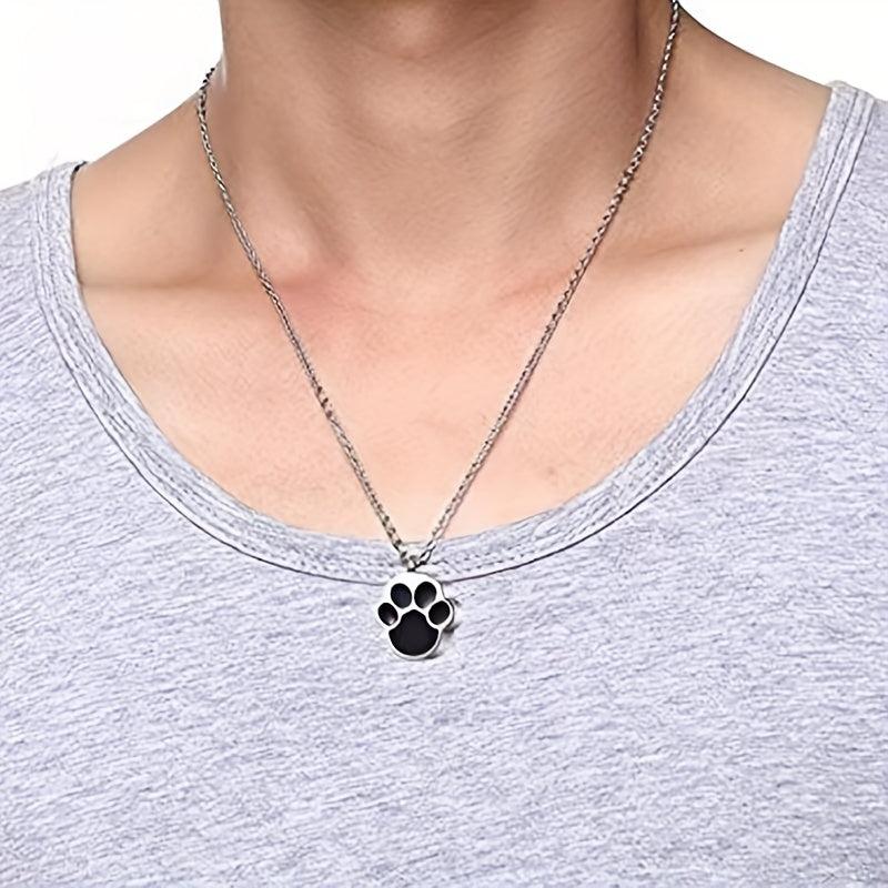 Pet Paw Cremation Jewelry Keychain Pendant Ashes Dog Cat Memorial Urn Necklace