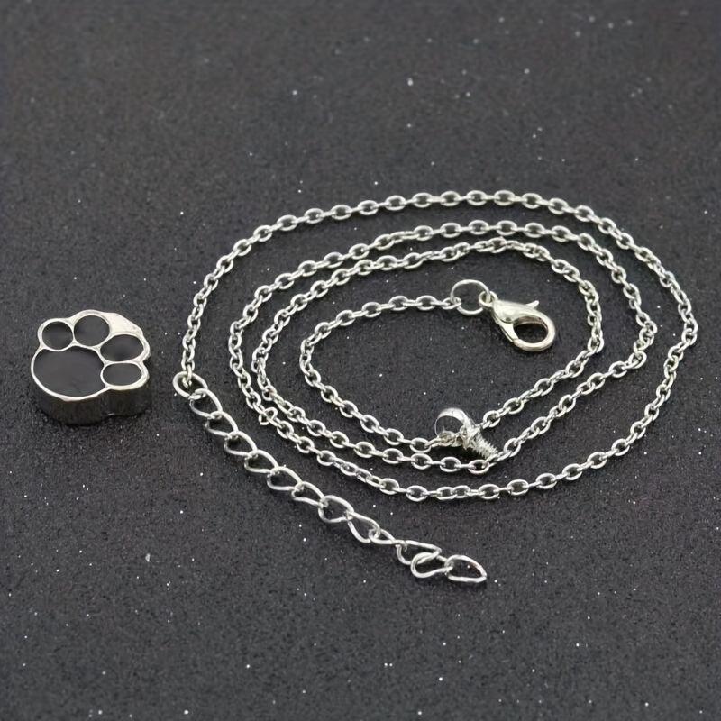 Pet Paw Cremation Jewelry Keychain Pendant Ashes Dog Cat Memorial Urn Necklace